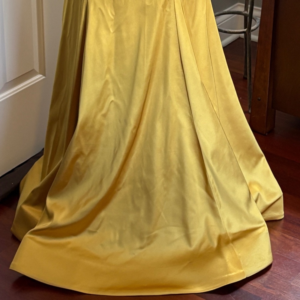 Bariano Victoria Sweetheart Strapless Gold Evening Gown - NWT - Picture 8 of 16